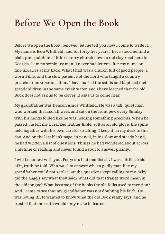 Pastor Ezra's letter