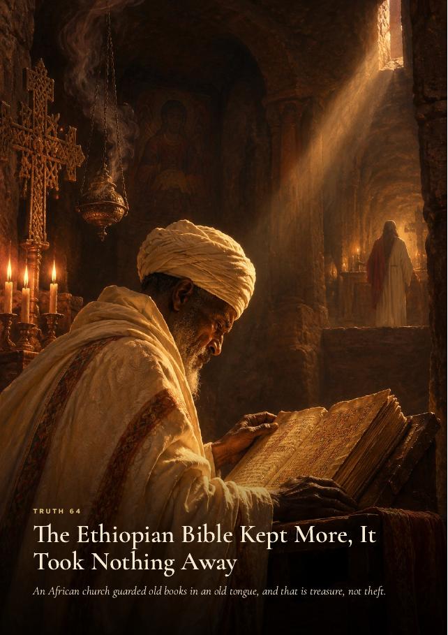 The Ethiopian Bible Kept More, It Took Nothing Away
